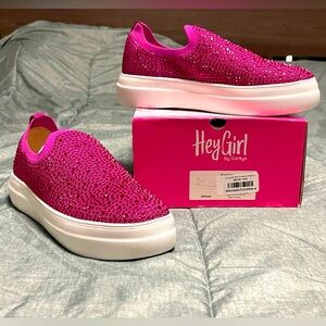 Hey girl by Corkys, corky swank slide on sneakers in Fuchsia size 9